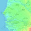 Carte topographique Kaffrine, altitude, relief