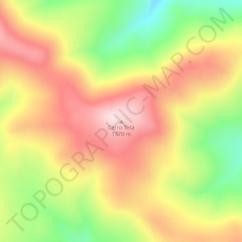 Carte topographique Cerro Teta, altitude, relief