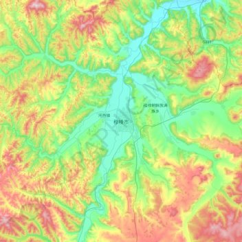 Carte topographique Muling, altitude, relief