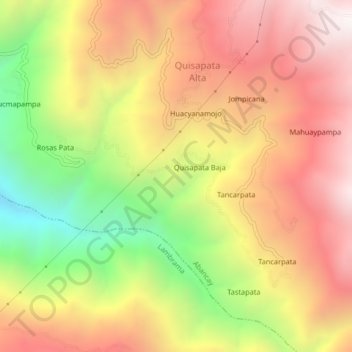 Carte topographique Chontay, altitude, relief