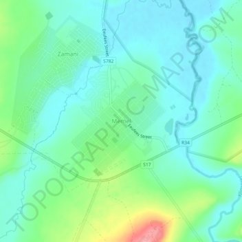 Carte topographique Memel, altitude, relief