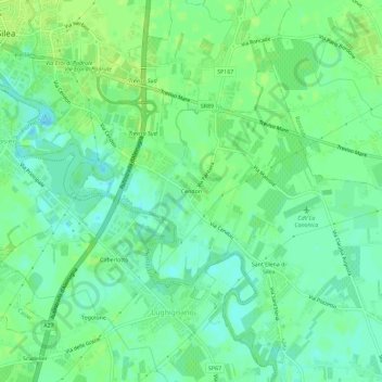 Carte topographique Cendon, altitude, relief