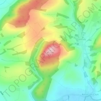 Carte topographique Burrow, altitude, relief
