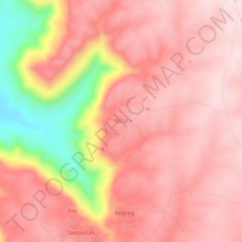Carte topographique Wifat, altitude, relief
