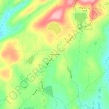 Carte topographique Sweet Valley, altitude, relief