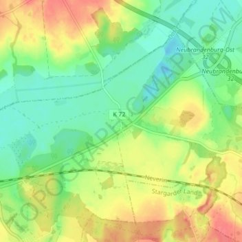 Carte topographique Warlin, altitude, relief