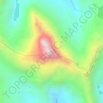 Carte topographique Tuco, altitude, relief