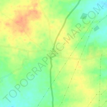 Carte topographique Dhotri, altitude, relief