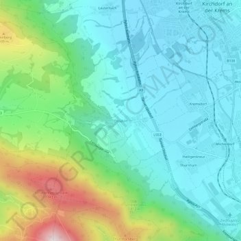 Carte topographique Ottsdorf, altitude, relief