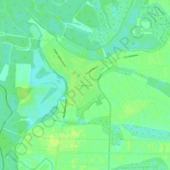 Carte topographique Baranda, altitude, relief