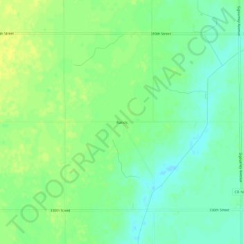 Carte topographique Rands, altitude, relief