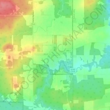 Carte topographique Mason, altitude, relief