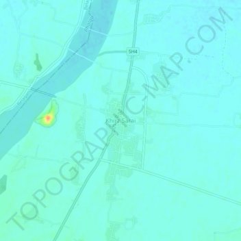 Carte topographique Khirz Sarai, altitude, relief