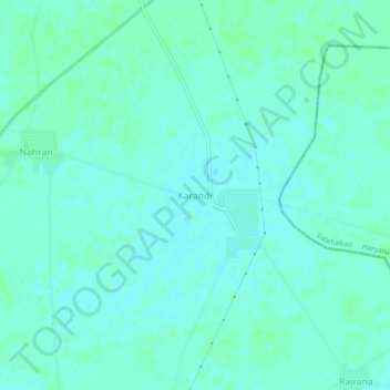 Carte topographique Karandi, altitude, relief