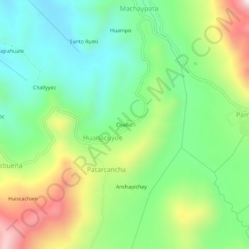 Carte topographique Challio, altitude, relief