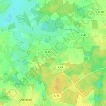 Carte topographique Harrendorf, altitude, relief