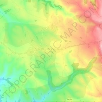 Carte topographique Mas Viel, altitude, relief