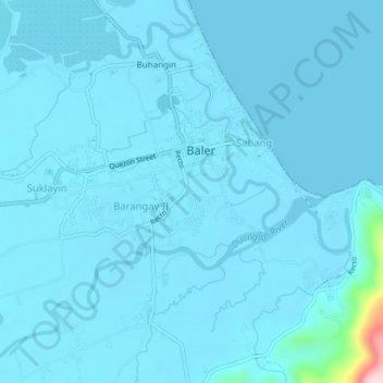 Carte topographique Barangay IV, altitude, relief