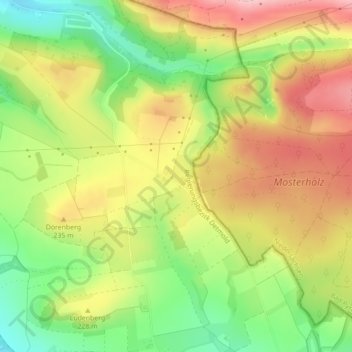 Carte topographique Finkenkamp, altitude, relief