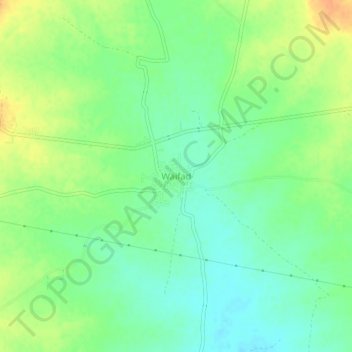 Carte topographique Waifad, altitude, relief