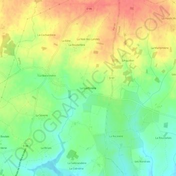 Carte topographique La Greffinière, altitude, relief