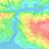 Carte topographique Ménez Kersugard, altitude, relief