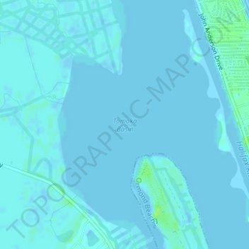 Carte topographique Tomoka Basin, altitude, relief
