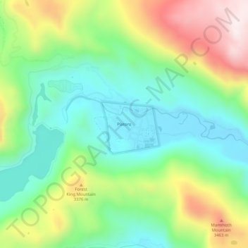 Carte topographique Platoro, altitude, relief