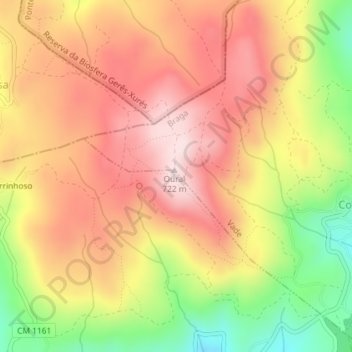 Carte topographique Serra de Oural, altitude, relief