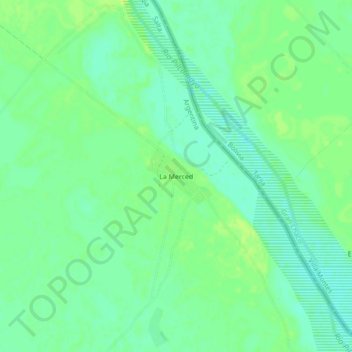Carte topographique La Merced, altitude, relief