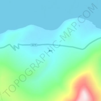 Carte topographique Tucun, altitude, relief