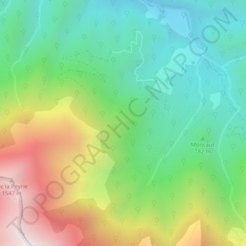 Carte topographique Heugareilh, altitude, relief