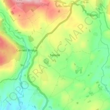 Carte topographique Selside, altitude, relief