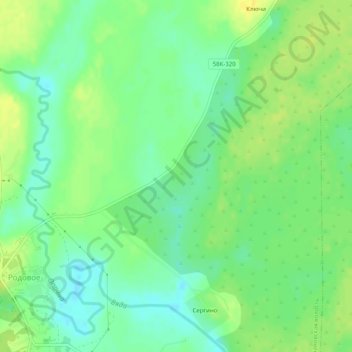 Carte topographique Троицкие, altitude, relief