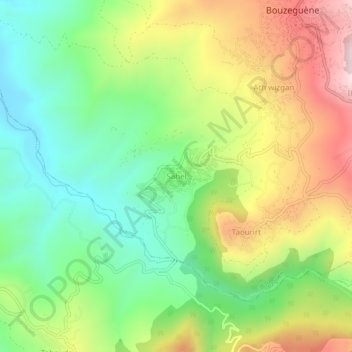 Carte topographique Sahel, altitude, relief