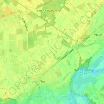 Carte topographique Kappert, altitude, relief