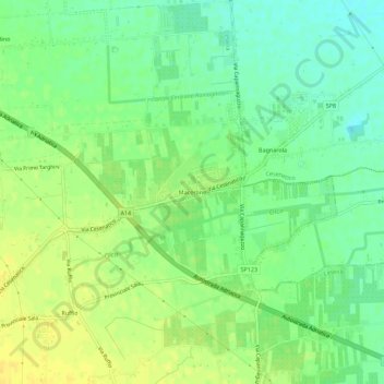 Carte topographique Macerone, altitude, relief