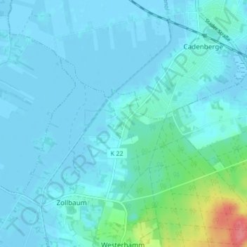 Carte topographique Altkehdingen, altitude, relief