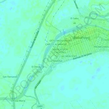 Carte topographique LAS LAURITAS, altitude, relief