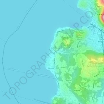 Carte topographique Cerro, altitude, relief