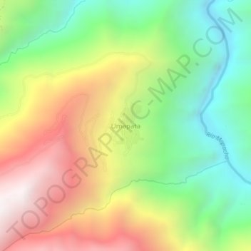 Carte topographique Umapata, altitude, relief