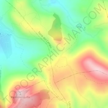 Carte topographique Puerto, altitude, relief