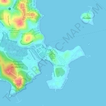 Carte topographique Morro do Ouro, altitude, relief