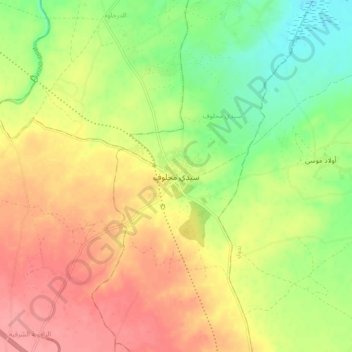 Carte topographique Sidi Makhlouf, altitude, relief