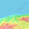 Carte topographique Catia La Mar, altitude, relief