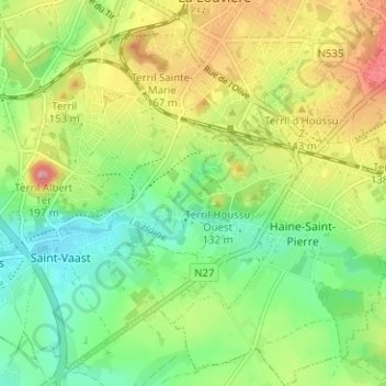 Carte topographique Fond Coppée, altitude, relief