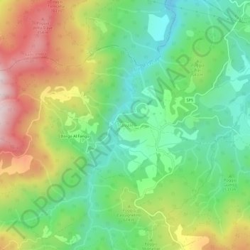 Carte topographique Travale, altitude, relief