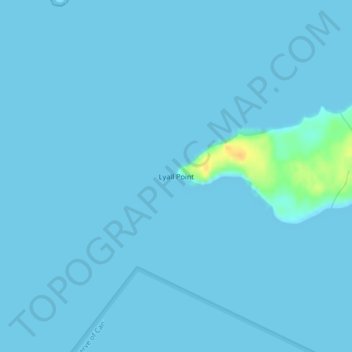 Carte topographique Lyall Point, altitude, relief