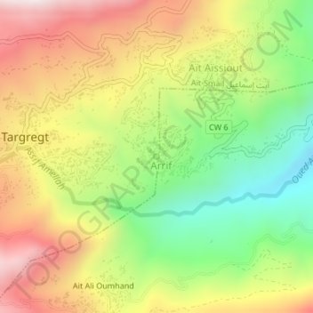 Carte topographique Laanser, altitude, relief