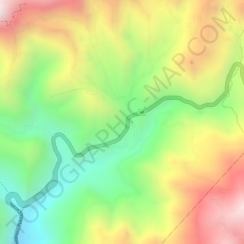 Carte topographique Zabaletas, altitude, relief
